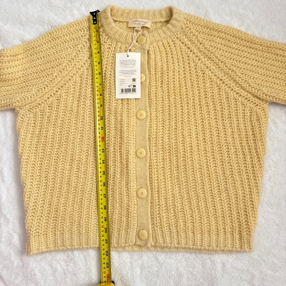 Sezane Emile cardigan butter yellow xxs with free tote bag/ NWT - Picture 3 of 13